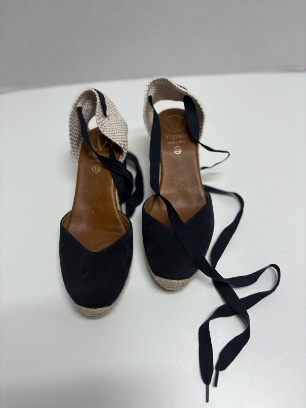 Viguera Valencian-Style Espadrilles With Jute Wedge - Size 39 (8.5 US) - Picture 2 of 14